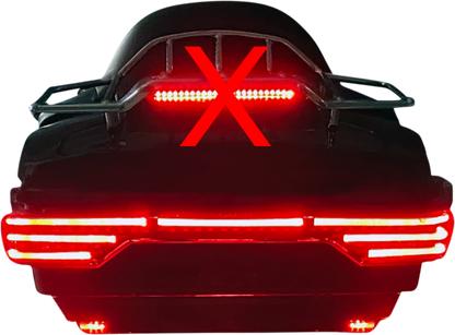 Custom Dynamics ProBEAM Red LED Tour Pak Light Bar 2014-2024 Harley Touring CVO