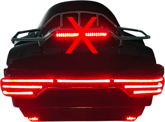 Custom Dynamics ProBEAM Red LED Tour Pak Light Bar 2014-2024 Harley Touring CVO