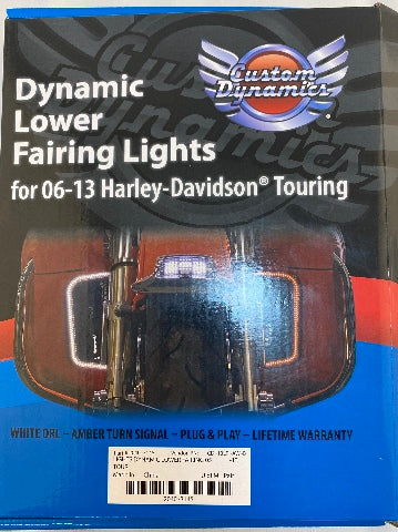 Custom Dynamics Black Lower Fairing Lights for 2006-2013 Harley Davidson Touring