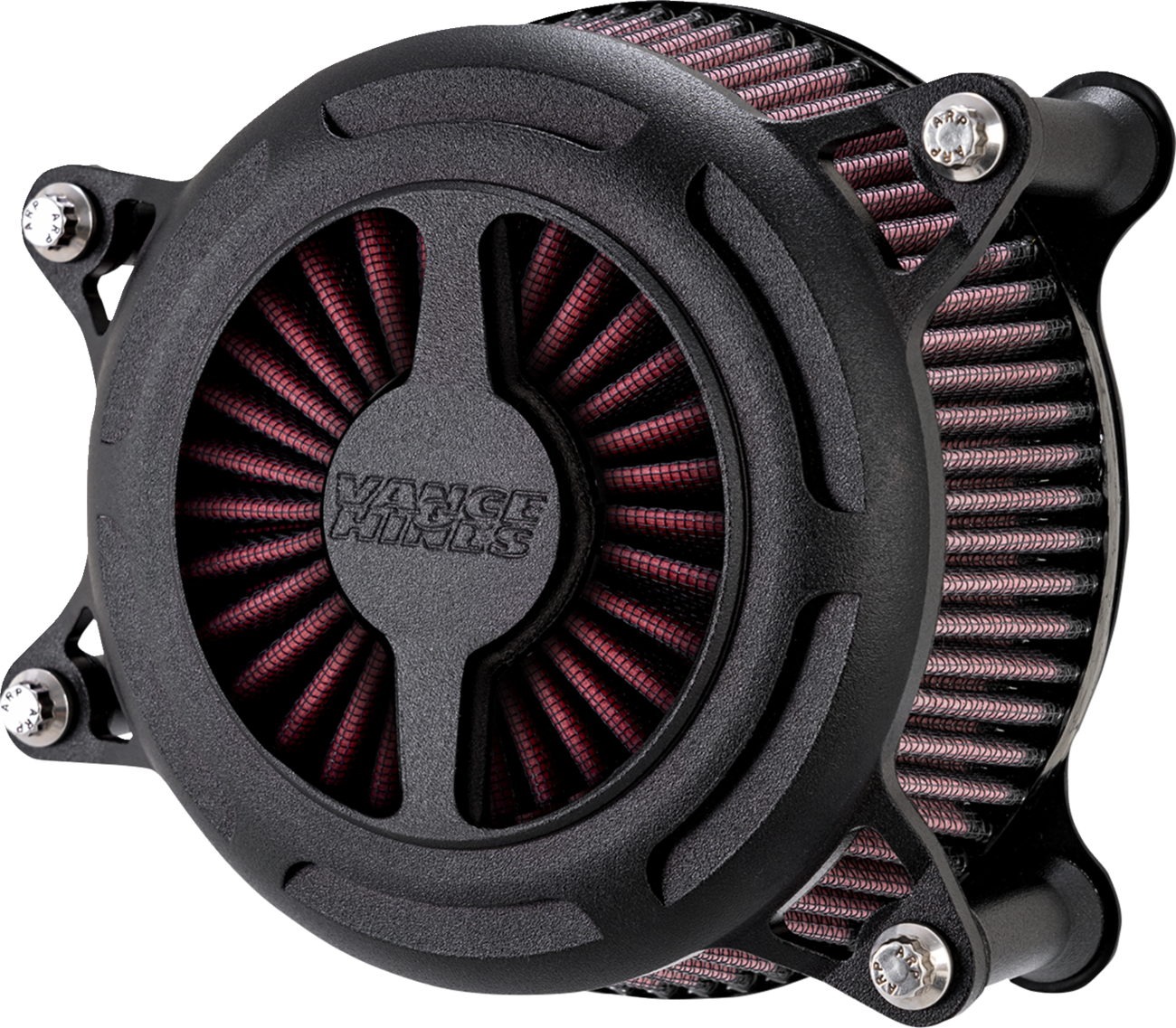 Vance & Hines Black Wrinkle VO2 Blade Air Filter Cleaner for 2017-2025 Harley M8