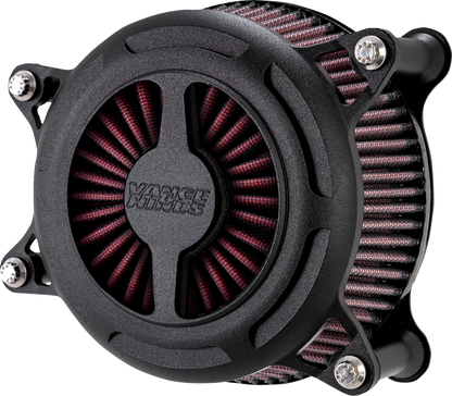 Vance & Hines Black Wrinkle VO2 Blade Air Filter Cleaner for 2017-2025 Harley M8