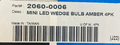 Drag Specialties Single Mini Wedge Amber LED Light Bulb for Harley Davidson