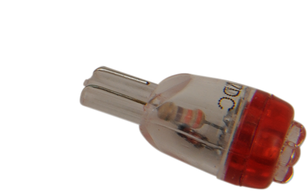 Drag Specialties Single Mini Wedge Red LED Light Bulb for Harley Davidson