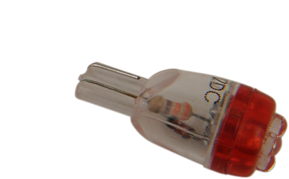 Drag Specialties Single Mini Wedge Red LED Light Bulb for Harley Davidson