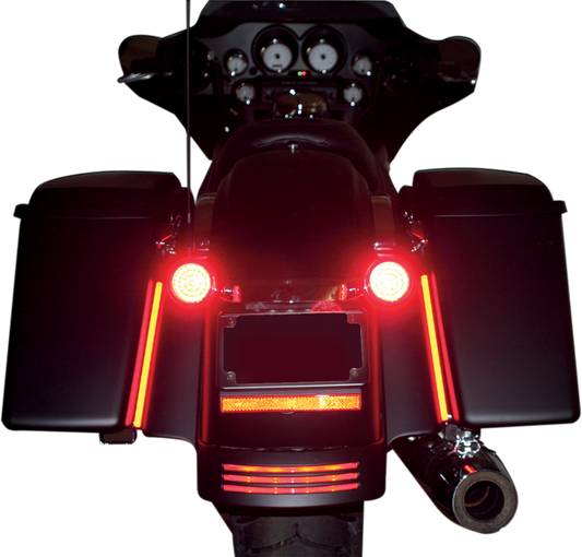 Custom Dynamics 1" Red LED Motorcycle Marker Light Cluster Bulb fits Harley
