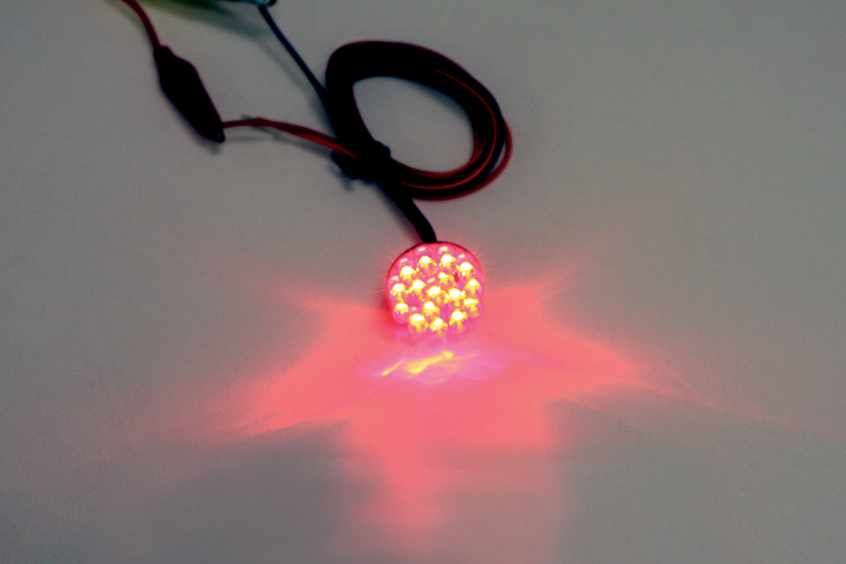 Custom Dynamics 1" Red LED Motorcycle Marker Light Cluster Bulb fits Harley