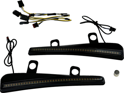 Custom Dynamics Smoke LED Windshield Trim Lights for 2023-2025 Harley Road Glide