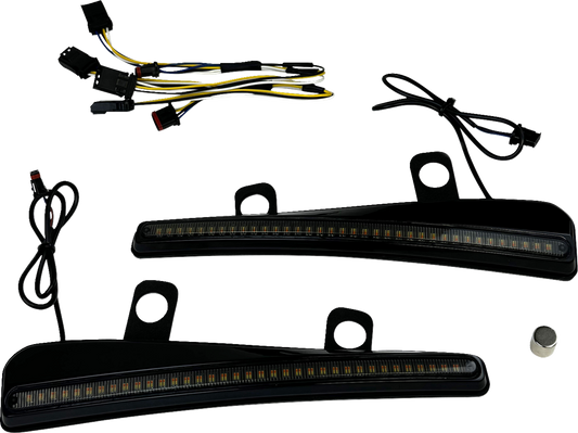 Custom Dynamics Smoke LED Windshield Trim Lights for 2023-2025 Harley Road Glide