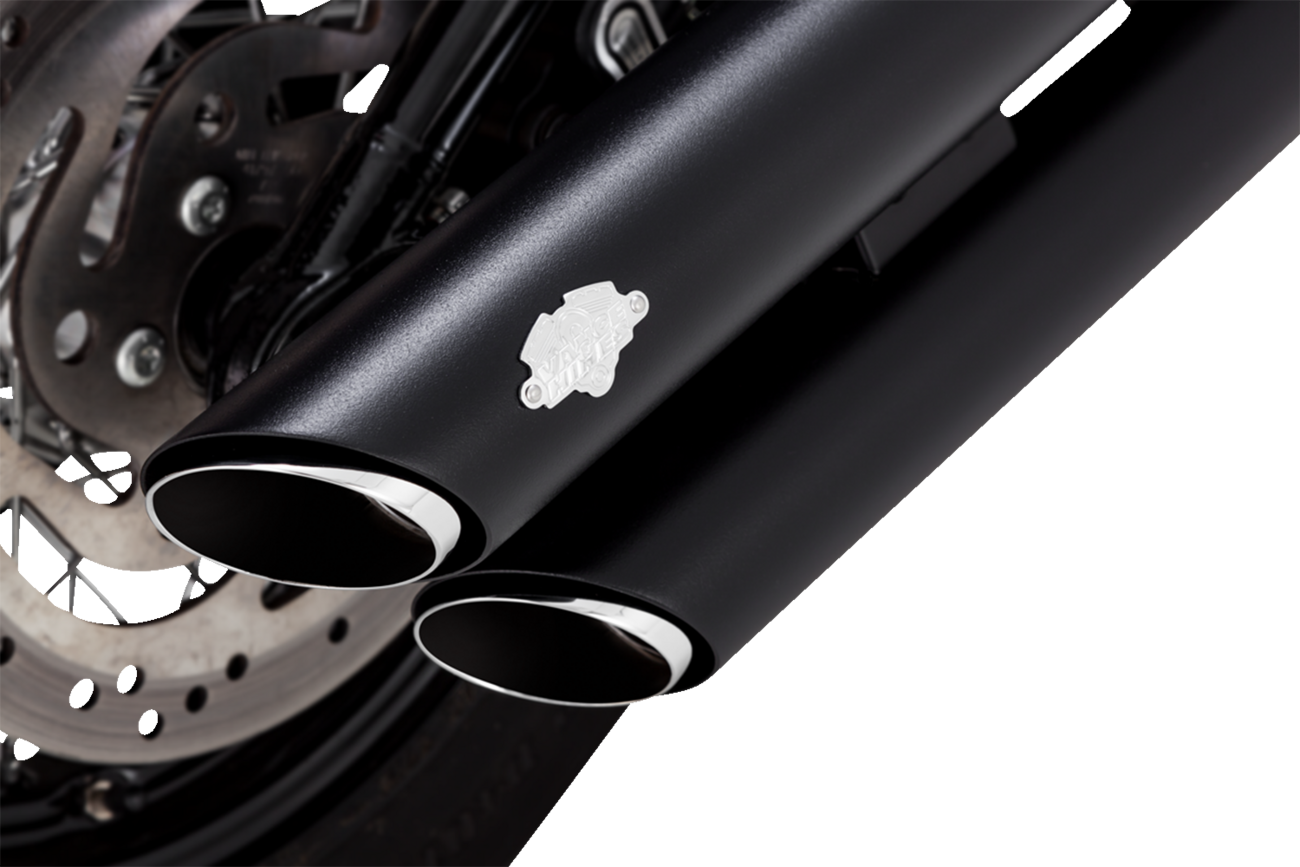 Vance & Hines Twin Slash 3" PCX Black Mufflers fits 2018-2024 Harley Softail