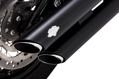 Vance & Hines Twin Slash 3" PCX Black Mufflers fits 2018-2024 Harley Softail