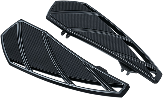 Kuryakyn 5793 Black Phantom Motorcycle Driver Floorboards 83-20 Harley Touring