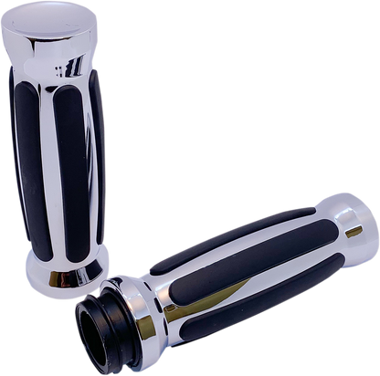 Pro One Chrome TBW 1" Motorcycle Hand Grips 2008-2025 Harley Touring Softail