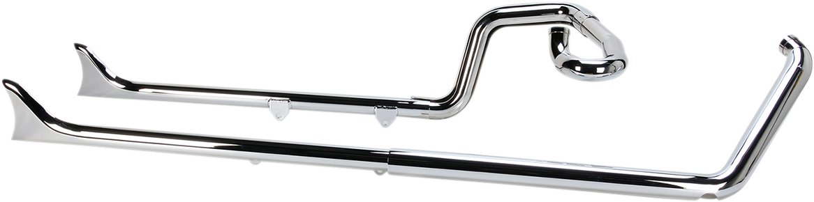 Bassani Chrome True Dual 36" Fishtail Exhaust 2007-2017 Harley Softail FLSTNI