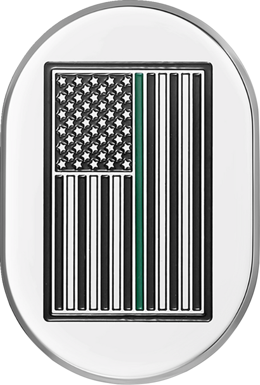 Figurati Green Line American Flag Right Antenna Insert 2009-2023 Harley Touring