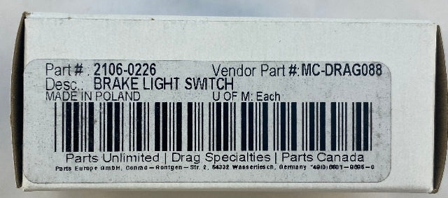 Drag Specialties Hydraulic Stoplight Switch 03-19 Harley DYNA Softail Sportster