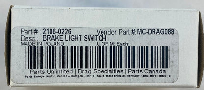 Drag Specialties Hydraulic Stoplight Switch 03-19 Harley DYNA Softail Sportster