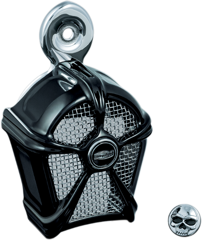 Kuryakyn 7297 Black Chrome Mesh Mach Horn Cover 95-19 Harley Dyna Touring XL FXR