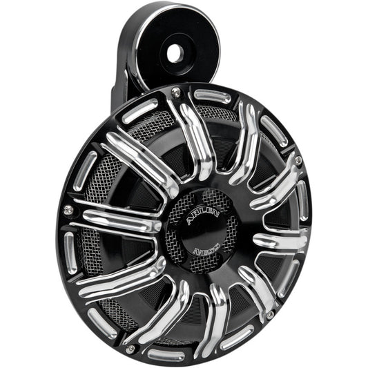 Arlen Ness Anodized Black Aluminum 10 Gauge Motorcycle Horn Harley Universal