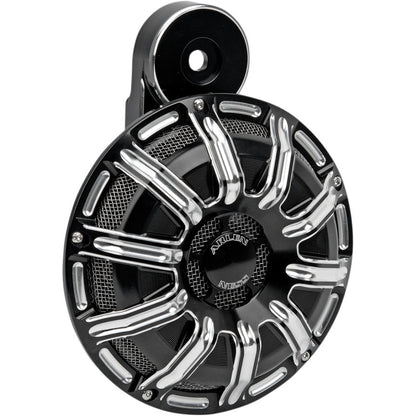 Arlen Ness Anodized Black Aluminum 10 Gauge Motorcycle Horn Harley Universal