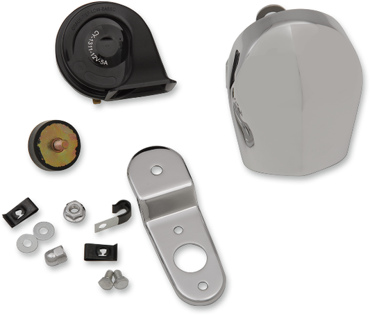 Drag Specialties Chrome 110db Electric Horn Kit fits 1990-24 Harley Dyna Touring