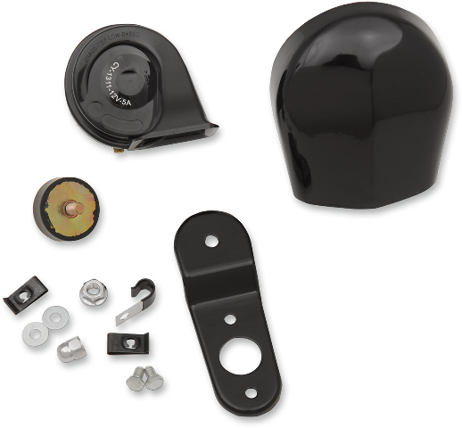 Drag Specialties Black Electric Horn Kit 1984-2024 Harley Dyna Touring Sportster