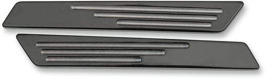 Drag Specialties Black Saddlebag Latch Inserts fits 2014-2023 Harley Touring