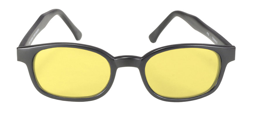 KD's Original 1 Pair Yellow Lens Old School Biker Motorcycle Sunglasses 21112