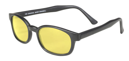 KD's Original 1 Pair Yellow Lens Old School Biker Motorcycle Sunglasses 21112