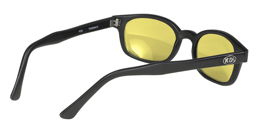 KD's Original 1 Pair Yellow Lens Old School Biker Motorcycle Sunglasses 21112