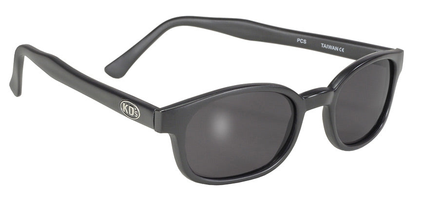 KD's Original Matte Black 1 Pair Grey Lens Old School Biker Sunglasses 21120