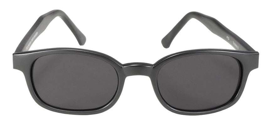 KD's Original Matte Black 1 Pair Grey Lens Old School Biker Sunglasses 21120