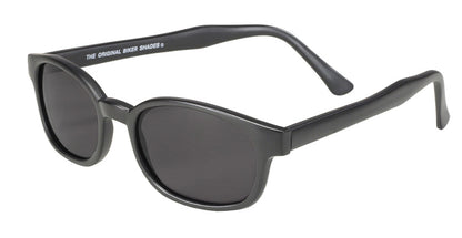 KD's Original Matte Black 1 Pair Grey Lens Old School Biker Sunglasses 21120