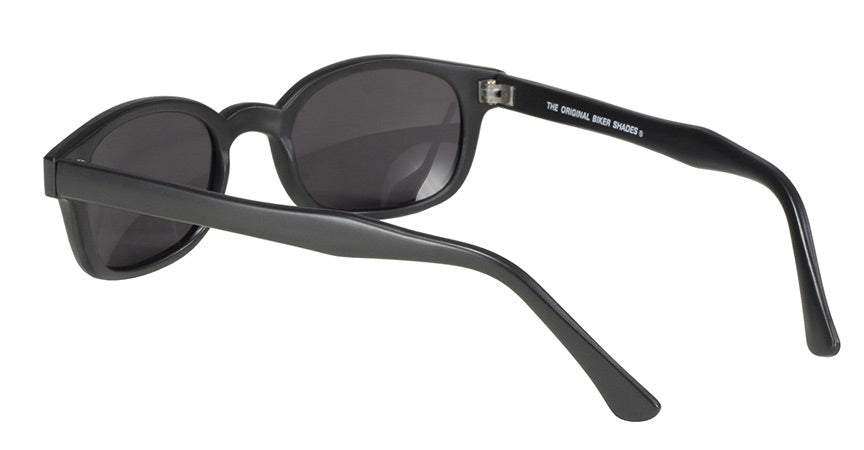 KD's Original Matte Black 1 Pair Grey Lens Old School Biker Sunglasses 21120