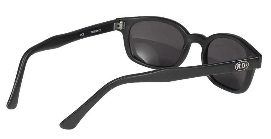 KD's Original Matte Black 1 Pair Grey Lens Old School Biker Sunglasses 21120