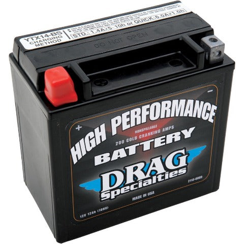 Drag Specialties AGM Battery fits 91-08 Aprilia Harley BMW Honda Triumph Suzuki