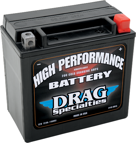 Drag Specialties 12V Maintenance Free Battery fits 2004-2021 Harley Sportster