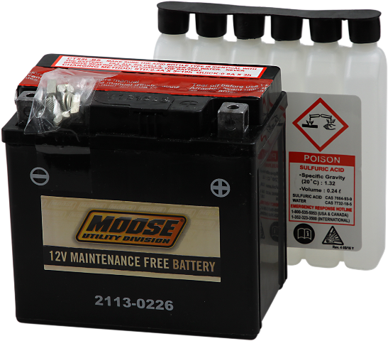 Moose YTX5L-BS Maintenance Free Battery for 87-17 Aeon Arctic Cat Polaris Eton