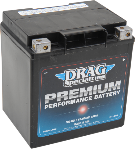 Drag Specialties 12V Maintenance Free Battery for 1997-2023 Harley Touring