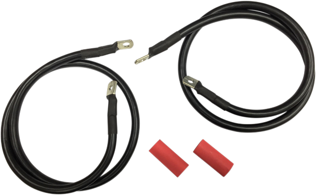 Drag Specialties Black Battery Cable Kit for 89-92 Harley Touring FLHT FLT
