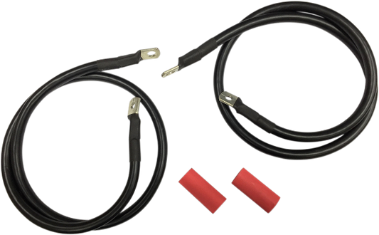Drag Specialties Black Battery Cable Kit for 89-92 Harley Touring FLHT FLT