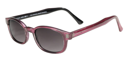 KD's Original 1 Pair Purple Pearl Grey Gradient Lens Old School Biker Sunglasses