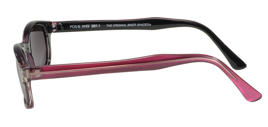 KD's Original 1 Pair Purple Pearl Grey Gradient Lens Old School Biker Sunglasses