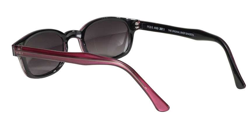 KD's Original 1 Pair Purple Pearl Grey Gradient Lens Old School Biker Sunglasses