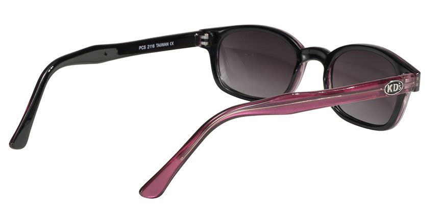 KD's Original 1 Pair Purple Pearl Grey Gradient Lens Old School Biker Sunglasses