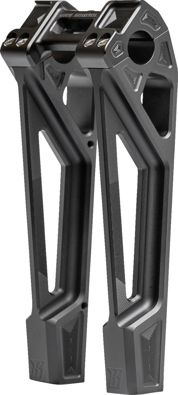 Kodlin Fastback Black 10" Straight Motorcycle Handlebar Risers for Harley K55127