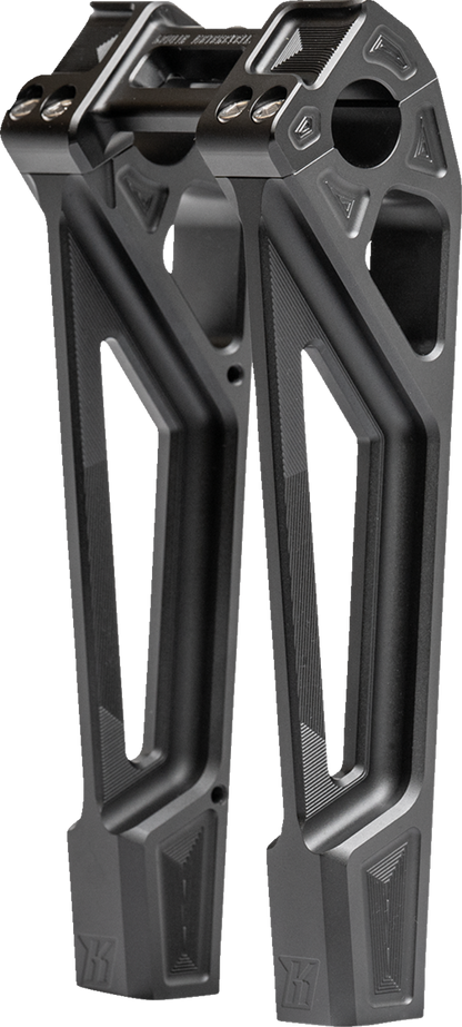 Kodlin Fastback Black 10" Straight Motorcycle Handlebar Risers for Harley K55127
