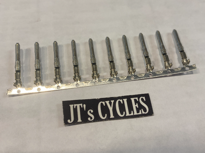 Namz 10 Pack AMP Mate-n-Lock Connector AMP Male Terminal for Harley Davidson