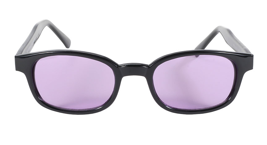 KD's Original 1 Pair Black Light Purple Lens Old School Biker Sunglasses 21216