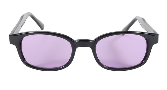 KD's Original 1 Pair Black Light Purple Lens Old School Biker Sunglasses 21216