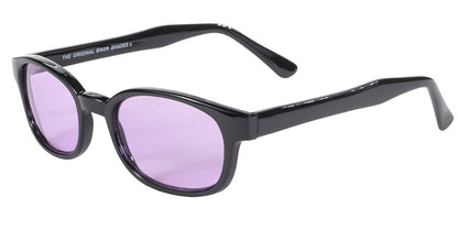 KD's Original 1 Pair Black Light Purple Lens Old School Biker Sunglasses 21216
